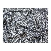 Spanish Animal Print Stretch Double Crepe Dress Fabric Grey