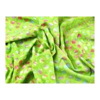 spotty hand printed bubble batik cotton dress fabric lime green