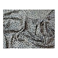 Spanish Animal Print Stretch Double Crepe Dress Fabric Beige