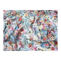 Spanish Floral Print Single Georgette Dress Fabric