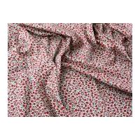 spotty floral cotton lawn dress fabric red