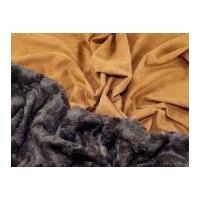 Spanish Faux Suede Backed Fur Dress Fabric Brown & Camel