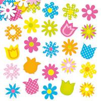Spring Flower Foam Stickers (Per 3 packs)