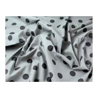 Spotty Print Polycotton Dress Fabric Silver & Grey