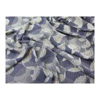 Spotty Spots Print Polyester Georgette Dress Fabric Navy Blue