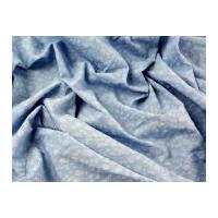 Spotty Hand Printed Bubble Batik Cotton Dress Fabric Cornflower Blue