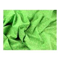 Spotty Hand Printed Bubble Batik Cotton Dress Fabric Lime Green