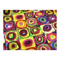 Splodges Print Polycotton Canvas Dress Fabric Multicoloured