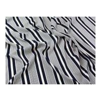 Spanish Thick n Thin Stripe Stretch Crepe Dress Fabric