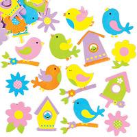 Spring Bird Foam Stickers (Pack of 120)