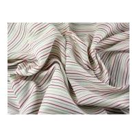 Spanish Stripe Linen & Cotton Blend Dress Fabric Ivory
