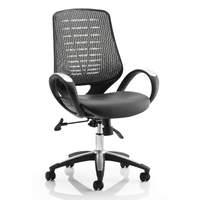 Sprint Leather Seat Office Chair Black