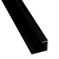 splashwall black shower panelling end cap l242m