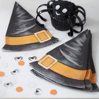 Spooky Spider Witches Hat Paper Napkins