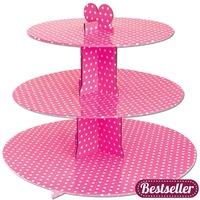 Spotty Cupcake Stand Pink