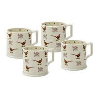 Spode?s Glen Lodge, Set of Four Pheasant Mugs
