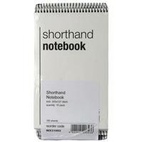 spiral shorthand notebook 150 leaf pack of 10 wx31002