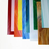 spectrum opalescent glass 240 x 200mm assorted colours