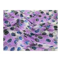 Spotty Print Semi Sheer Dress Fabric Purple