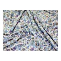 Sparkle Floral Print Stretch Jersey Dress Fabric