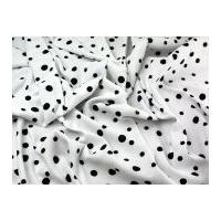 spotty stretch suiting dress fabric black white