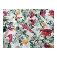 spanish floral lurex heavy woven tweed dress fabric