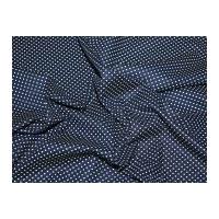 spotty cotton canvas dress fabric navy blue