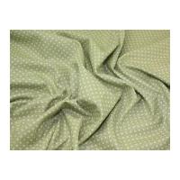 Spotty Cotton Canvas Dress Fabric Mint Green