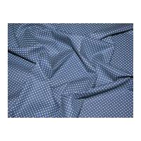 Spotty Cotton Canvas Dress Fabric Denim Blue