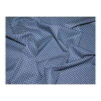 spotty cotton canvas dress fabric denim blue