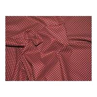 spotty cotton canvas dress fabric claret red