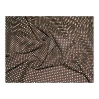 Spotty Cotton Canvas Dress Fabric Brown