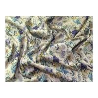 Spanish Floral Print Faux Suede Dress Fabric