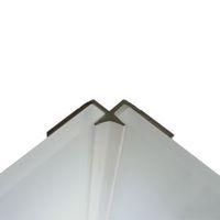 Splashwall White Colour Co-Ordinated PVC Trim (L)2440mm (T)4mm