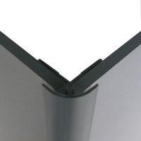 Splashwall Silver Colour Co-Ordinated PVC Trim (L)2440mm (T)4mm