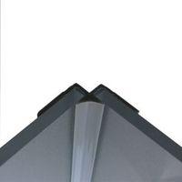 Splashwall Silver Colour Co-Ordinated PVC Trim (L)2440mm (T)4mm