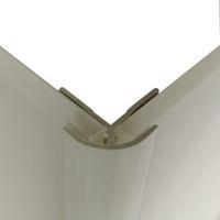 Splashwall Ivory Colour Co-Ordinated PVC Trim (L)2440mm (T)4mm