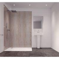 Splashwall Natural Turin Marble Effect Single Shower Panel (L)2420mm (W)585mm (T)11mm