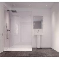 splashwall white single shower panel l2420mm w585mm t11mm