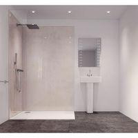 splashwall pearlescent single shower panel l2420mm w585mm t11mm