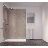 Splashwall Tuscan Natural Single Shower Panel (L)2420mm (W)585mm (T)11mm