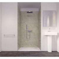 splashwall tuscan natural 3 sided shower panelling kit l2420mm w1200mm ...