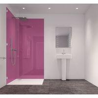 Splashwall Pink 2 Sided Shower Panelling Kit (L)2420mm (W)1200mm (T)11mm