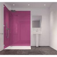 Splashwall Pink Single Shower Panel (L)2420mm (W)585mm (T)11mm