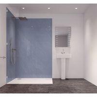 Splashwall Sky Blue Single Shower Panel (L)2420mm (W)585mm (T)11mm