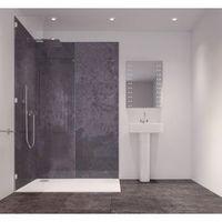 Splashwall Graphite Diffusion Single Shower Panel (L)2420mm (W)585mm (T)11mm