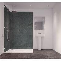 Splashwall Charcoal Single Shower Panel (L)2420mm (W)585mm (T)11mm