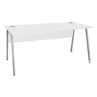 Spectrum Silver A Frame Wave Desk 1200mm Left