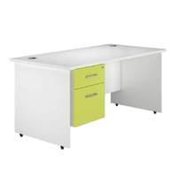 Spectrum Panel End Single Pedestal Desk 1200mm White