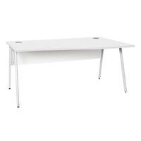 Spectrum White A Frame Wave Desk 1200mm Left